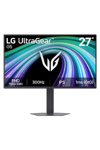 LG 27G550B-B 27" UltraGear G5 1ms (GtG) 300Hz (2xHDMI+DP) G-SYNC FreeSync IPS FHD Pivot Oyun Monitörü ürün görseli 1