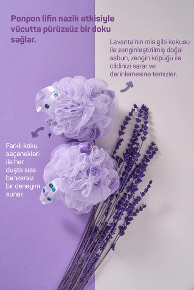 Lavanta Sabunlu Banyo Lifi - Resim 3