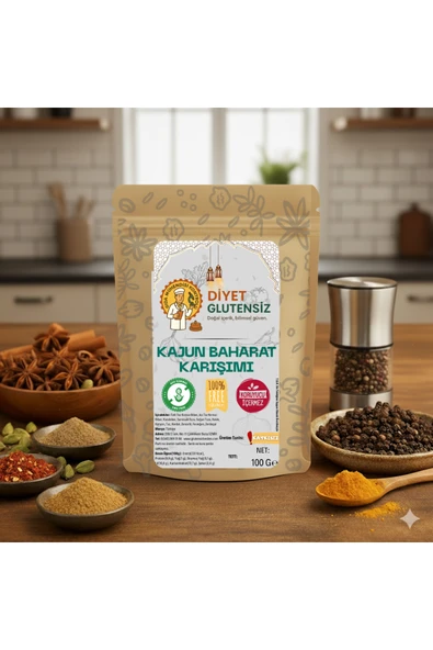 Diyet Glutensiz Glutensiz Kajun Baharatı 100 G ürün görseli 1