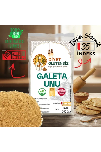 Diyet Glutensiz Glutensiz Galeta Unu 250 G ürün görseli 1