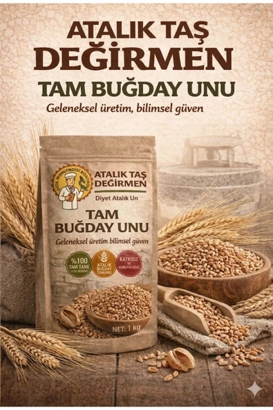 Diyet Glutensiz Tam Buğday Unu 1 Kg (Gluten İçerir) ürün görseli 1