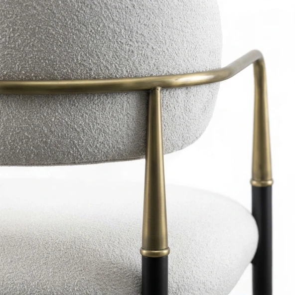 Elegance Kolçaklı Metal Mutfak Sandalyesi - Resim 8