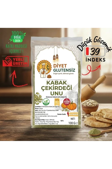 Diyet Glutensiz Glutensiz Kabak Çekirdeği Unu 100 G ürün görseli 1
