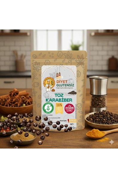 Diyet Glutensiz Glutensiz Toz Karabiber 100 G ürün görseli 1