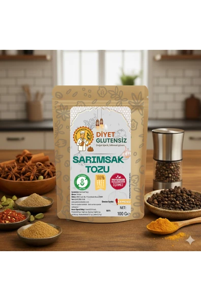 Diyet Glutensiz Glutensiz Sarımsak Tozu 100 G ürün görseli 1