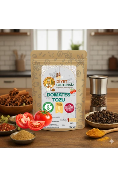 Diyet Glutensiz Glutensiz Domates Tozu 100 G ürün görseli 1