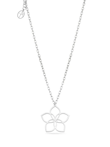 oya silver Gümüş Vinca Minimal Çiçek Kolye [OYOT414] ürün görseli 1