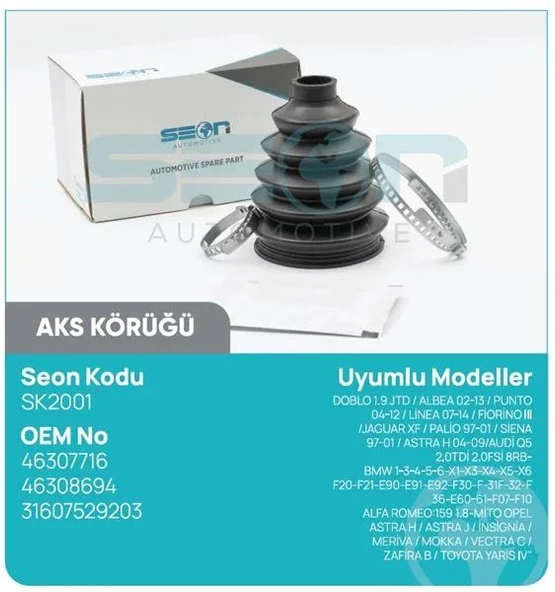 AKS KÖRÜĞÜ DIŞ DOBLO 1.9 JTD ALBEA 02-13 PUNTO 04-12 LİNEA 07-14 FİORİNO III JAGUAR XF PALİO 97-01 SİENA 97-01 ASTRA H 04-09 AUDİ Q5 2.0TDİ 2.0FSİ 8RB- BMW YARIS ürün görseli 1