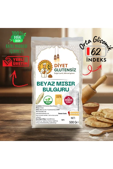Diyet Glutensiz ATALIK Glutensiz BEYAZ Mısır Bulguru 500 G ürün görseli 1