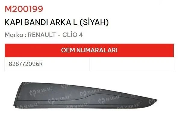 KAPI BANDI ARKA SOL CLIO IV ürün görseli 1