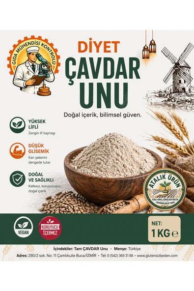 Diyet Glutensiz Çavdar Unu 1 KG ( Gluten İçerir) ürün görseli 1
