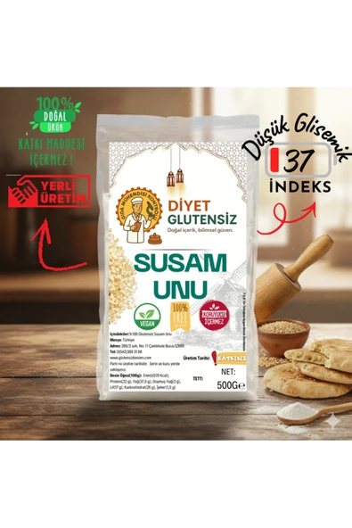 Diyet Glutensiz Glutensiz Susam Unu 500 G ürün görseli 1