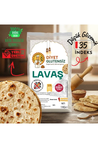 Diyet Glutensiz Glutensiz Lavaş(5 adet) ürün görseli 1