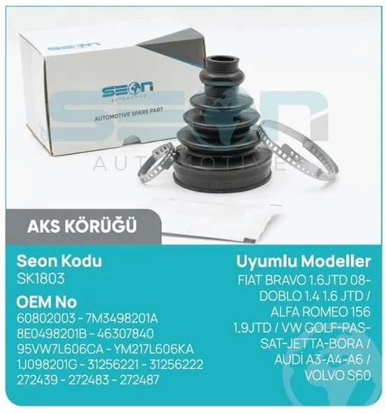 AKS KÖRÜĞÜ İÇ FİAT: BRAVO 1.6JTD 08- DOBLO 1.4 1.6 JTD ALFA ROMEO:156 1.9JTD VW GOLF-PASSAT-JETTA-BORA AUDİ: A3-A4-A6 VOLVO: S60 SEAT LANCİA DELTA III FORD GALAXY ürün görseli 1