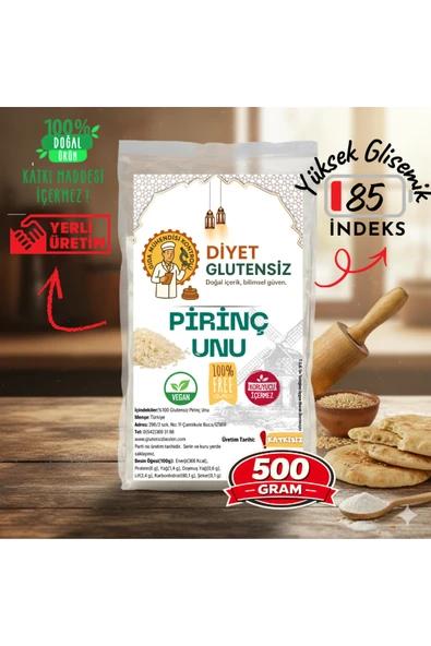 Diyet Glutensiz Glutensiz Pirinç Unu 1 Kg ürün görseli 1
