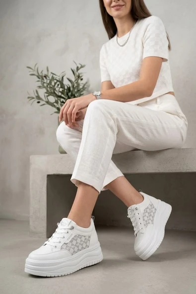Solmaz BDL2006 Beyaz Kadın Sneaker ürün görseli 1