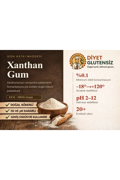 Diyet Glutensiz Glutensiz Ksantan(xanthan gum) Gam(Sakızı) 500 GRAM ürün görseli 1