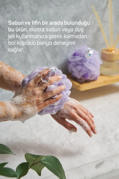 Lavanta Sabunlu Banyo Lifi - Resim 4