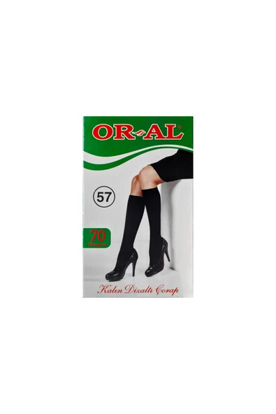 OR-AL Oral Diz Altı Kadın Çorap 57 Ten Rengi 70 Denye L Beden 5 Adet ürün görseli 1