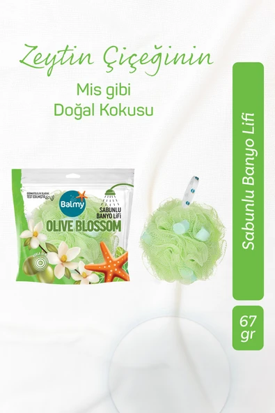Zeytin Çiçeği Sabunlu Banyo Lifi ürün görseli 1