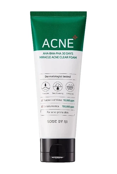 Some By Mi AHA-BHA-PHA 30 Days Miracle Acne Clear Foam 100 ML ürün görseli 1