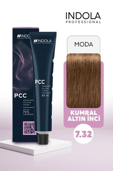 Indola PCC 7.32 Kumral Altın İnci 60 ml Saç Boyası ürün görseli 1