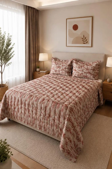Cortina Çift Kişilik Yatak Örtüsü 240x250 cm Bordo ürün görseli 1