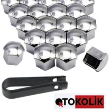 Onkar Bijon Kapağı Krom-Siyah-Kırmızı ürün görseli 1