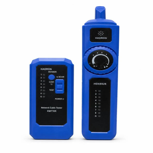 Network Cable Tracer Kablo Bulucu Ve Network Test Cihazı Rj11 Rj45 Mavi HDX6526 ürün görseli 1