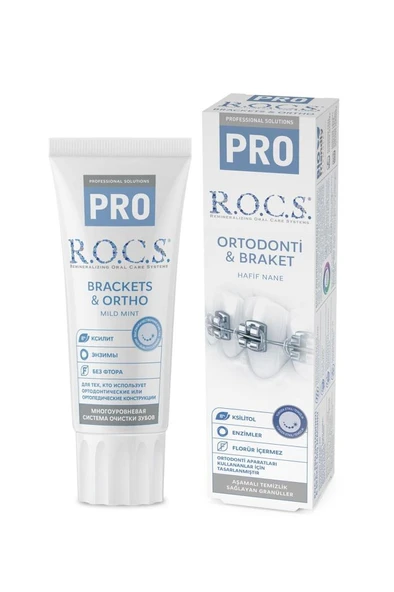 Rocs Pro Ortho-Bracket Hafif Naneli Diş Macunu 60 ml ürün görseli 1