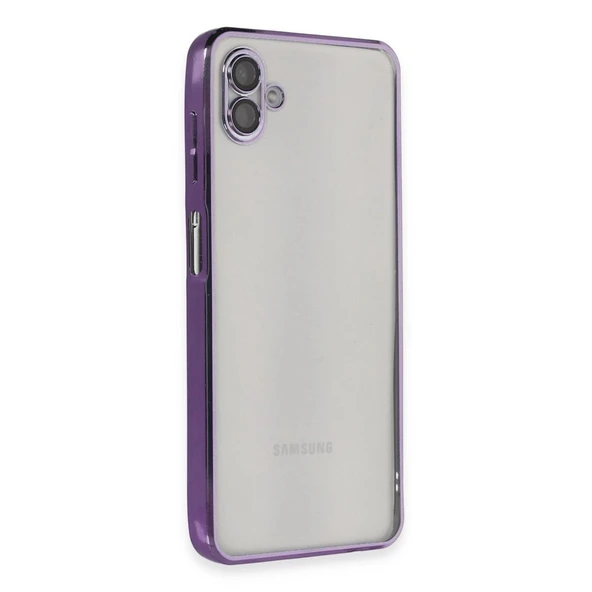 Samsung Galaxy A04 Kılıf Razer Lensli Silikon - Mor ürün görseli 1