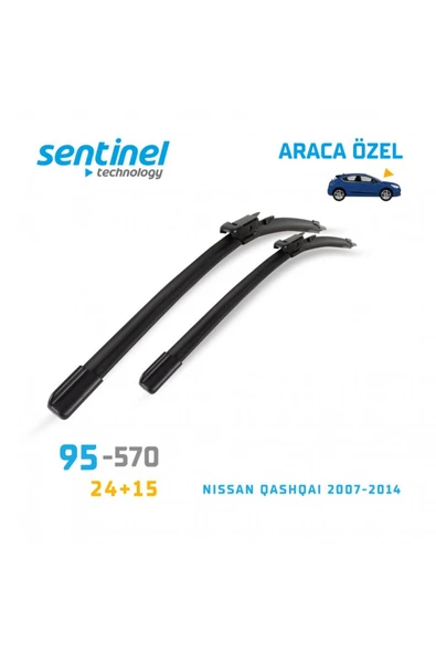 SİLECEK MUZ NİSSAN QASHQAİ 2007-2014 24"+15" 2ÖN ürün görseli 1
