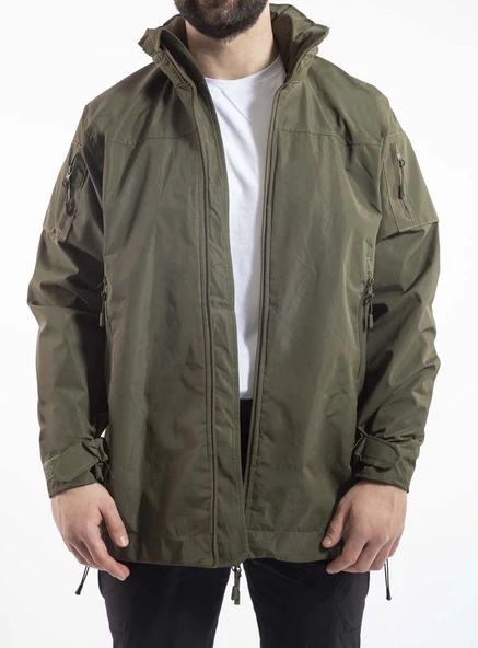 Outdoor Tactical Yağmurluk Su Geçirmez Leke Tutmaz Rüzgar Geçirmez Rüzgarlık Erkek Mont 3TECH01 ürün görseli 1