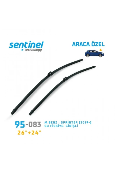 SİLECEK MUZ MERCEDES BENZ SPRİNTER 2019 uyumlu-> SU FİSKİYE GİRİŞLİ 26"+24" 2ÖN ürün görseli 1
