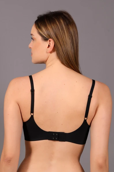 New Bra 6150 Bayan Lazer Kesim Sütyen Siyah ürün görseli 1