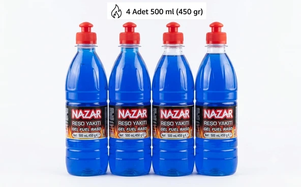 4 Adet Jel Reşo Yakıtı 500 ml (450 gr) Isıtıcı Jel Yakıt ürün görseli 1