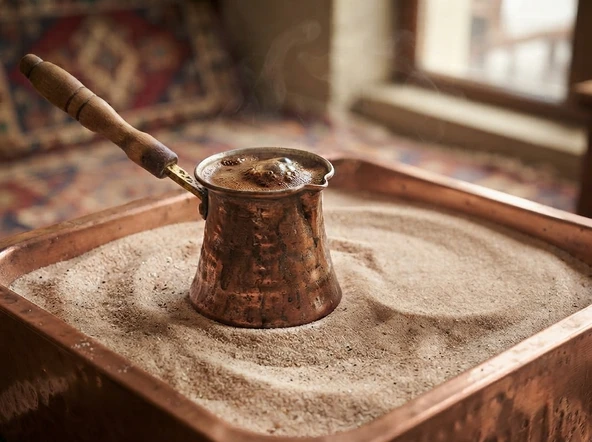 LUDIA Özel İşlenmiş Kumda Türk Kahvesi Kumu - 1 KG (Yüksek Isı İletkenliği) ürün görseli 1