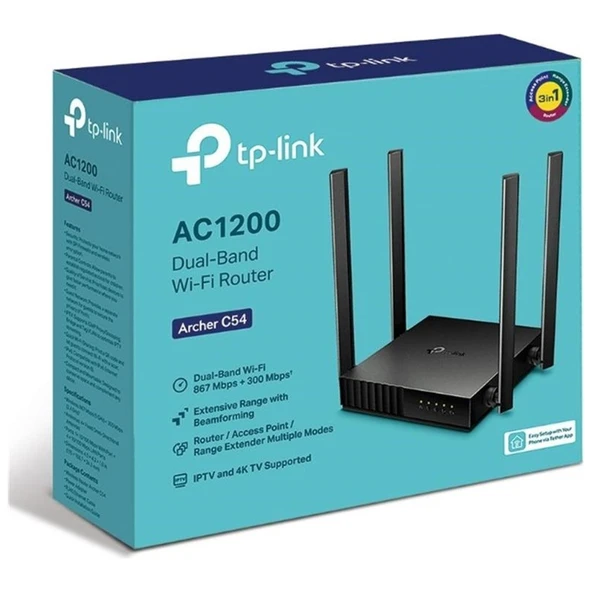 Archer C54 AC1200 Kablosuz Wifi 5 Dual Band Router ürün görseli 1