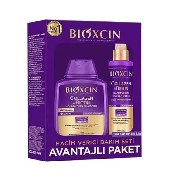 Bioxcin Collagen + Biotin Avantaj Paketi - Şampuan 300 ml + Saç Kremi 200 ml ürün görseli 1