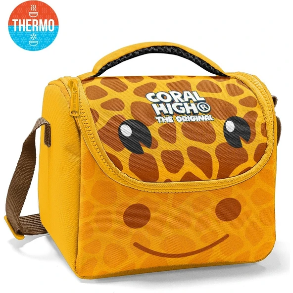 Coral High Kids Sarı Zürafa Desenli Thermo Beslenme Çantası 37162 ürün görseli 1