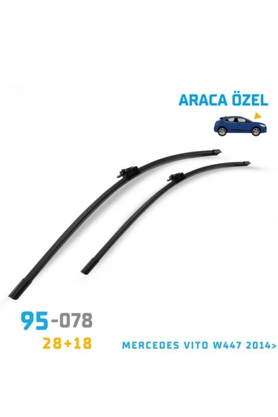 SİLECEK MUZ ORJİNAL MERCEDES VİTO W447 2014-> 28"+18" 2 ADET ÖN ürün görseli 1