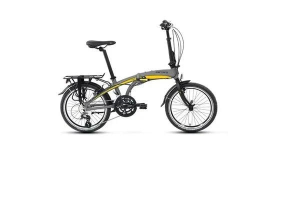 Carraro 20 Jant FLEXI 116 V Fren 32K 16 Vites Katlanır Bisiklet Mat Kül Gri Siyah Sarı ürün görseli 1