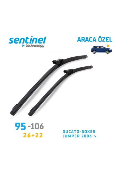 Silecek Takımı Muz DUCATO-BOXER-JUMPER 2006 Sonrası 26"+22" 2 adet ÖN 95-106 ürün görseli 1