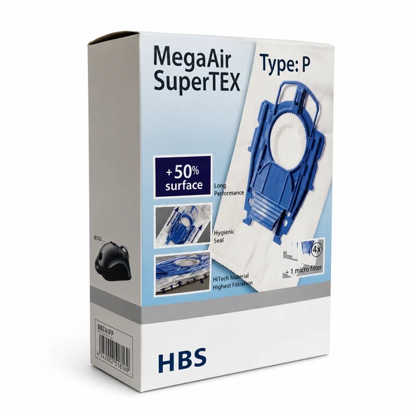 BSG82433 Uyumlu Type P Tipi Elektrikli Süpürge Toz Torbası ürün görseli 1