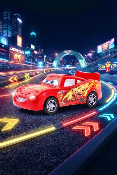 Şimşek McQueen Metal Yarış Arabası – 12 cm Boyutunda Eğlenceli Koleksiyonluk Araba ürün görseli 1