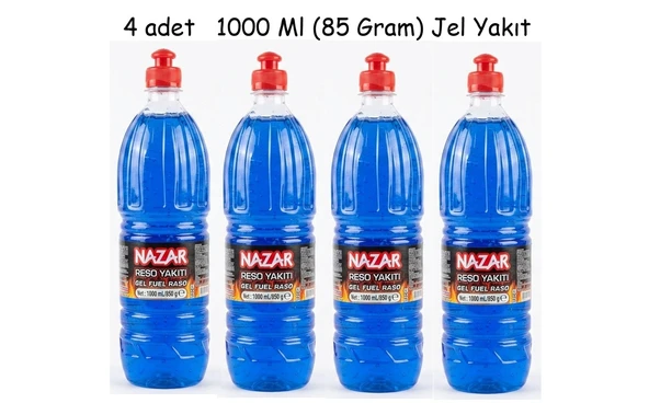 Jel Yakıt 4'lü Paket - 4 x 1000 mL (850g) - Ekonomik Set ürün görseli 1