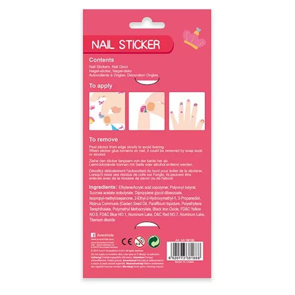 Avenir Simli Tırnak Çıkartmaları - Princess - Resim 3