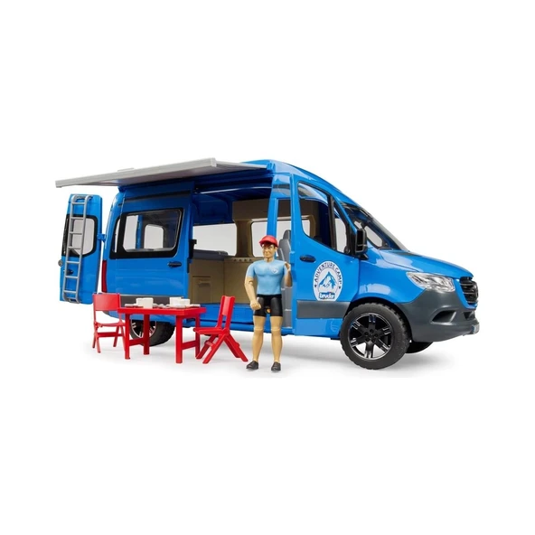 Bruder MB Sprinter Karavan Aksesuarlar ve Sürücüsü 02684 - Resim 2