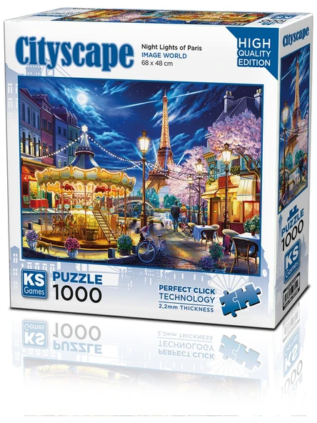 Ks Games Puzzle 1000 Parça Nighet Light Of Paris 20795 ürün görseli 1