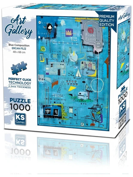 Ks Games Puzzle 1000 Parça Blue Composition 20685 ürün görseli 1